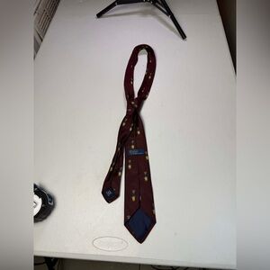 used Polo Ralph Lauren Polo Bear Silk Narrow Tie in Wine One Sz